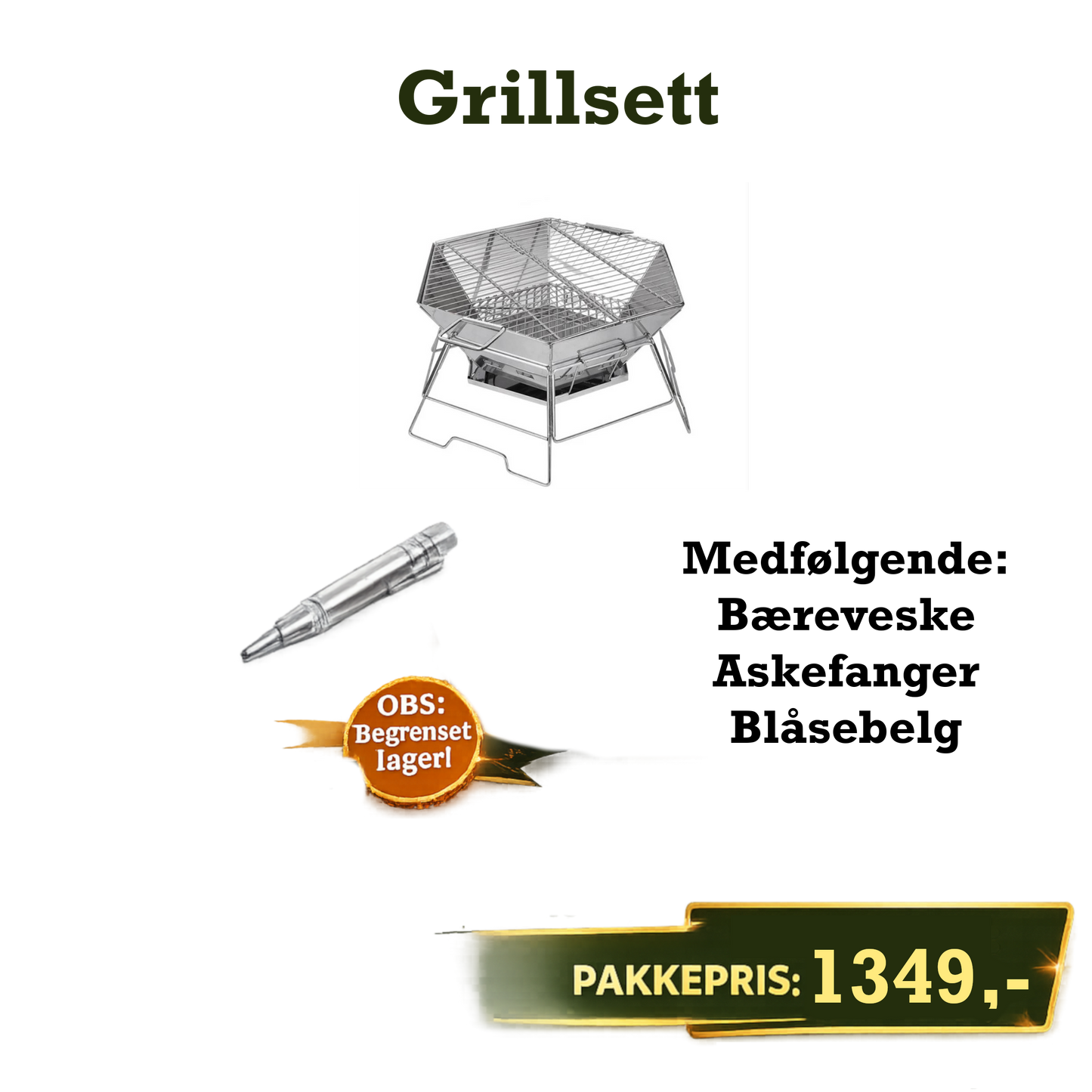 Turgrill med blåsebelg
