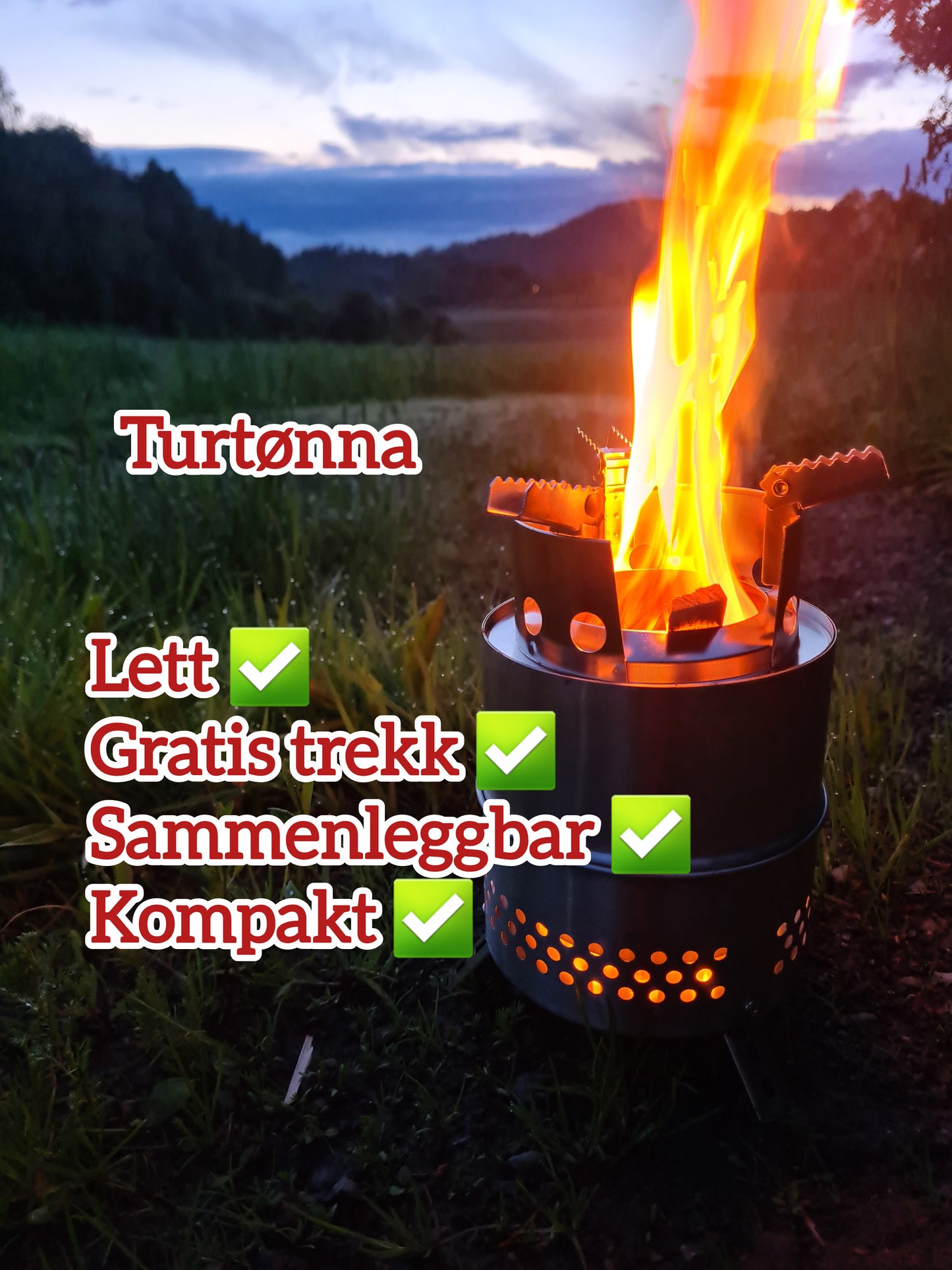 Båltønne "Turtønna" str: kompakt