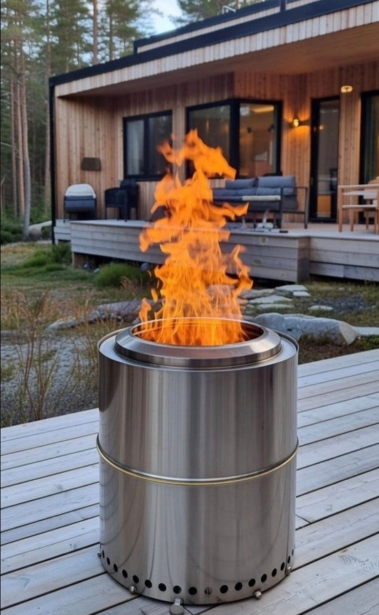 Rent Brennende Båltønne 38cm "Hyttekos" str: stor