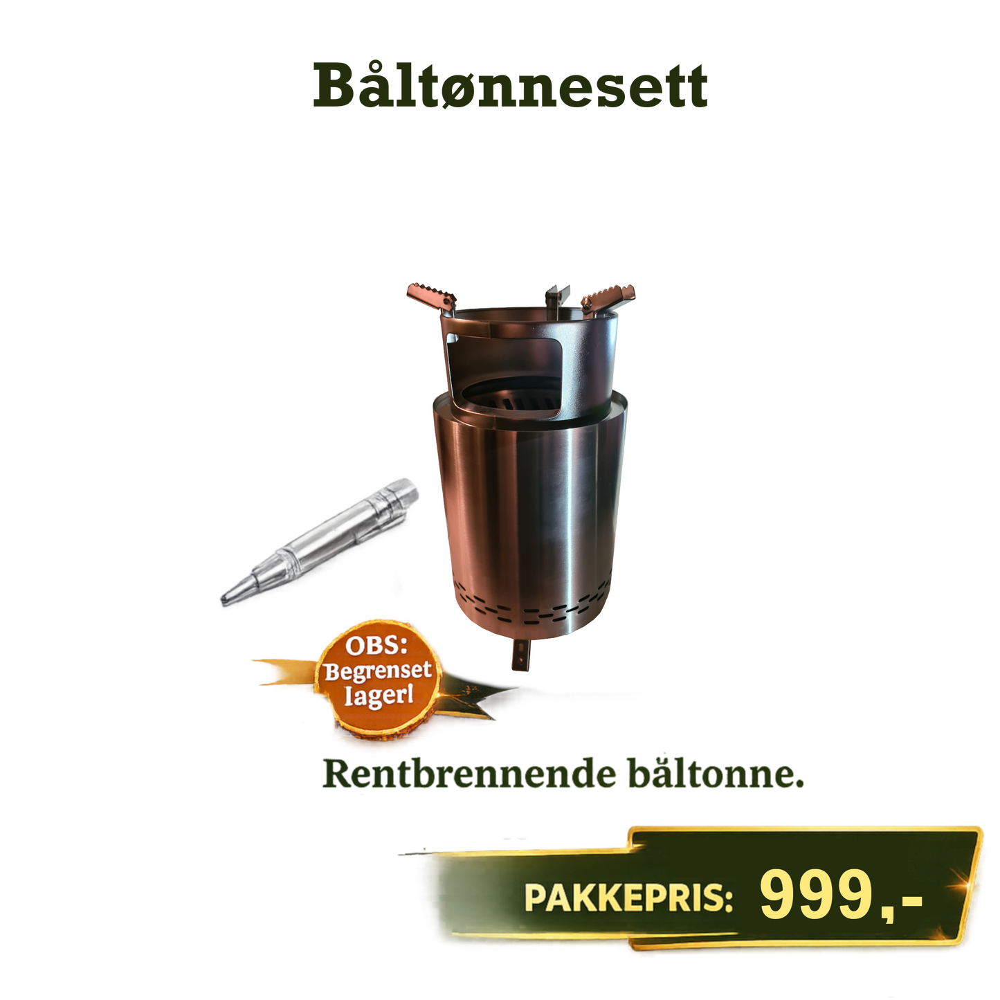 Rundbrenner med blåsebelg